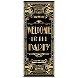 musykrafties Roaring 20s Gatsby Theme Welcome to The Party Door Cover Art Deco Jazz Party 72x30inch