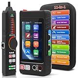 All Features Multifunction Network Caber Tester,UTP Continuity,Cable Tracer,4" IPS Touch Screen Network Tester Support TDR,DMM,OPM,Level Meter,Network Tools,POE++ Detect,RJ45 TDR,Length,FTP,NCV