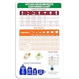 Kitchen Conversion Chart Magnet (7.6 x 5 inches) - Kitchen Measurement Conversion Chart - Culinary Tools - Metric Conversion Chart - Measurement Conversion Magnet for Baking & Cooking