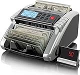 Aneken Money Counter Machine with Value Count, Dollar, Euro UV/MG/IR/DD/DBL/HLF/CHN Counterfeit Bill Detectors,Add and Batch Modes, Cash Counter with LCD Display