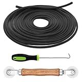 Screen Repair Kit - 3 in 1 Screen Tools Including Roller, 0.14in x 32.8ft Spline, Removal Hook for Replacing & Installing Door Window Screens