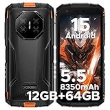 DOOGEE Fire 3 Android 15 Rugged Phone Unlocked,8350mAh Battery,12GB+64GB/2TB,Octa Core Rugged Smartphone,5.5" IPS HD+ Display,13MP+8MP,IP68 Waterproof Cell Phone,Face Unlock,NFC/T-Mobile