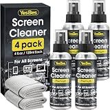Screen Cleaner Spray 16oz (4oz x 4 Pack) - TV & Computer Screen Cleaner with 2 Microfiber Cloths for Multiple Devices
