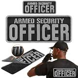 Armed Security Officer Patch 2PCS Hook Loop 4x10 & 2x5 Embroidered for Vest