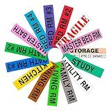 Tag-A-Room Moving Box Labels – 800 Color Coded Labels for Moving Boxes, Room ID Packing Stickers + 100 Fragile Box Stickers, Home & Apartment Moving Organization Supplies (4 Bedroom Pack)