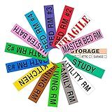 Tag-A-Room Color Coded Home Moving Box Labels, 800 Count 4 Bedroom House Pack + Fragile Stickers, Moving Supplies, Moving & Packing Stickers