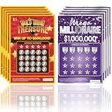 OnlyBP® 10 Fake Lottery Tickets and Scratch Off Cards that Look Real - Winning $1M and $500K - Gag Gifts Funny Adult - Prank Gifts for Adults Funny Pranks - April Fools Pranks