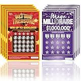 OnlyBP® 10 Fake Lottery Tickets and Scratch Off Cards That Look Real - Winning $1M and $500K - Gag Gifts Funny Adult - Prank Gifts for Adults Funny Pranks - April Fools Pranks