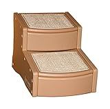 Pet Gear Easy Step II Pet Stairs, 2 Step For Cats/Dogs Up To 75-Pounds, Portable, Removable Washable Carpet Tread, No Tools Required, Available In 4 Colors,Light Cocoa