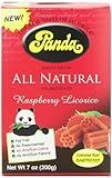 Panda All Natural Licorice Chews Raspberry, 7-Ounce Packages (Pack of 12)