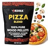 Kona Pizza Blend Wood Smoker Pellets, 100% Natural Hardwood - Rich Smoky Flavor - Ideal for Pizza Ovens, Smokers, and Smoker Tubes - 2 Pounds