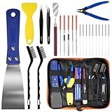 3D Printer Tool Kit 24PCS Cleaning and Maintenance Set with Nozzle Needles Cutters Files Brushes Putty Knife and Tweezers for Model Building and Print Removal