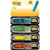 Post-it 'Sign and Date' Message Flags, 0.47-inch Wide, Assorted Colors, 80 Flags/Pack (684-SD)
