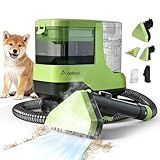 AAOBOSI Portable Carpet Cleaner Machine, 17Kpa Upholstery Steam Cleaner with Smart Voice Prompting, Self-cleaning, 4 Tools for Pets, Car, Couch and Stairs- C688, Green