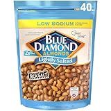 Blue Diamond Almonds Low Sodium Lightly Salted Snack Nuts, 40 Oz Resealable Bag (Pack of 1)
