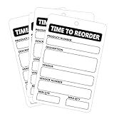 Time to Reorder Tags,2.5x3.5 Inch 100 Pcs Per Pack Warehouse Inventory Card for Business Inventory Management