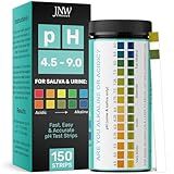 pH Test Strips for Urine and Saliva - 150 Litmus Paper pH Test Strips with Ebook, Quick & Easy pH Level Testing from 4.5-9.0, Ultimate Acidity Test Kit from JNW Direct
