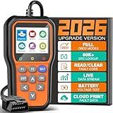 BluSon YM319 OBD2 Scanner Diagnostic Tool with Battery Tester, Check Engine Fault Code Reader with Live Data, Cloud Printing, DTC Lookup, Freeze Frame, Scan Tool for All OBDII Protocol Cars Since 1996
