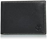 Timberland Men's RFID Blocking Wallet – Genuine Leather Passcase with Removable ID Holder, 6 Card Slots, 2 Billfold Pockets, Slim Design, Black, One Size