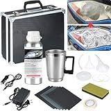 Headlight Restoration Kit, Car Headlight Polish Repair Renovation Kit with 200ML Repair Liquid for Repair Headlight Yellowing, Haze, Oxidation, Scrashes