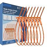 8 Pack 25inch Drain Snake Clog Remover, Drain Hair Remover, Sink Snake Drain Auger Cleaner Tool For Bath Tub, Toilet, Kitchen Sink, Sewer