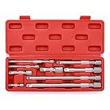 MIXPOWER 9-Piece Extension Bar Set, 1/4", 3/8" and 1/2" Drive Socket Extension Bar, CR-V, Mirror Finish