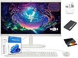 HP 22 inch FHD All-in-One Desktop Computer PC 2025 Flagship, 16GB RAM, 756GB Storage (256GB SSD + 500GB Ext), Intel Celeron CPU, Webcam, WiFi 6, HubxcelAccessory, Win 11 Pro, Lifetime Office 2024