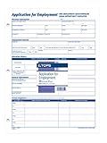 Adams TOPS 8 1/2 x 11 Inch Employee Application 50 Sheet Pads, 2 Pack (32851)