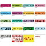 Moving Packing Box Labels for 3-4 Bedroom, 20-Color Coded Moving Stickers
