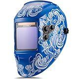 High-Definition Welding Helmet Auto Darkening with a View Like Sunglasses- 180° View 4"X4" Screen with Solar Power, 4 Arc Sensors 2.8/5-9/9-13 Shade for TIG MIG Grinding, Lightweight & Durable
