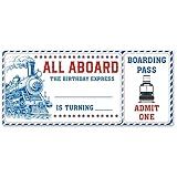 VAHATAN Train Birthday Party Invitations 20 Pack Retro Train Ticket Invitations with Envelopes Invites Cards for Birthday Party