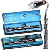 VIBELITE Extendable Magnetic Flashlight Magnet Pickup Tool, Gifts for Men