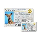 Dog License Tag Custom Pet Driver License ID Tags Dog Name Tags Personalized Dog Tags Personalized for Pets Cat License id Tags Personalized, Dog Funny License ID Tags Personalized