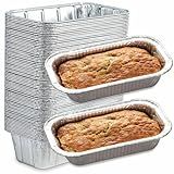 Spare Essentials (65 Pack) 2Lb Foil Bread Pans for Baking, Disposable Bread Pans - Perfect for Baking Banana Bread, Cakes & Meatloaf - 2 Pound Aluminum Pans for Food Serving - 8.5" X 4.5" X 2.5"