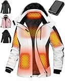 Women Heated Jacket Battery Pack Included Waterproof Ski Snow Coat Camping Essentials Gear Gifts Accessories Supplies Heater Gadgets Car Truck Winter Items Uniqu Must Haves Stuff Equipment Cool 2025