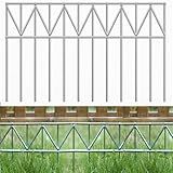 GRELWT 5 Pack 24" L x 15" H Animal Barrier Fence, Underground No Dig Fence Patented Product, 5.5mm Galvanized Stakes with 2 inch Spacing, Anti Digging for Dogs, Total 10Ft(L) X 15in(H) Silver