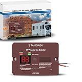 PANGAEA Digital RV Propane Gas Detector with 85dB Loud Alarm, DC 12V, for Trailer, Motorhome, Motorcoach (Surface Mount - Brown)