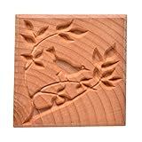 MKM Pottery Tools "Stamps 4 Clay" Large Square Decorative Stamp for Clay (Ssl-87 Bird in Tree)