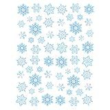 Beistle 4-Sheet Snowflake Stickers, Blue/Grey/White Winter Season Decorations, Snowy Decor & Festive Holiday Crafts, 15 Snowflake Icons Per Sheet