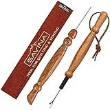 Savina Seam Rippers & Stiletto for Sewing/Quilting, Thread Ripping Tool, Presser - Precision Placement Tool for Getting Seams to Lay Correctly - Wooden Sewing Quilting Tools Set