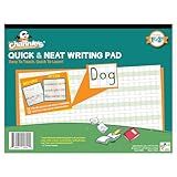 Channie's Quick & Neat Writing Pad, Practical Kids Handwriting Practice Workbook, 40 Color-Coded Double-Sided Worksheets for Easy Learning, Improves Penmanship & Writing Skills