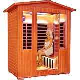 OUTEXER Outdoor 4 Person Sauna Far Infrared Saunas 2600W 240V Dry Spa Room