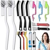 sanzkjic 15PCS Crevice Cleaning Brush Set,Ideal for Kitchens, bathrooms, Grout Lines, Sinks, Cups, blenders, Window Tracks, and Other Tight Spaces Hard-Bristle Cleaning Brush Tools