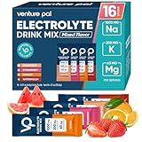 Venture Pal High Sodium Sugar Free Electrolytes Powder Packet - Hydration Packets with Vitamin, Sodium & Potassium | Zero Calories | Vegan, Keto & Paleo Friendly Electrolyte Drink Mix - 16 Sticks