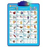 Just Smarty Interactive Alphabet Wall Chart | Talking ABCs & 123s Music Poster with Interactive Light | Toddler Alphabet Learning | Best Educational Gift for Boys & Girls Ages 2 3 4 5 | Letter Sounds