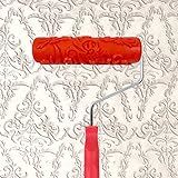 Hanroy 7'' Patterned Paint Roller for Wall Decoration Classic Brick Embossing Texture Rubber Roller Decorative Household DIY Paint Art Tool for Wall Decoration(EG284T)