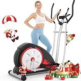 Elliptical Exercise Machine, Elliptical Machine Hyper-Quiet Magnetic Cardio Machine for Home,Elliptical Workout Equipment with 500LBS Multiple Gears Resistance,Pulse Sensor,15.5IN Stride