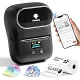 Phomemo M110 Label Makers - Barcode Label Printer Bluetooth Label Maker Portable Thermal Printer for Small Business, Address, Barcode, Logo, Clothing, Mailing, Sticker Printers for Phone & PC, Black