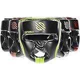 Sanabul Essential Boxing Headgear for Men & Women, Muay Thai MMA Headgear with Protective Padding, Full Face Coverage for Sparring Training, Green, S/M