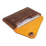 Turbosnail Leather Card Holder, Credit Card Wallet, Front Pocket Wallet, Slim Wallet, Cardholder Wallet, Credit Card Holder, Minimalist Wallet, Fathers Day Gift (Brown)